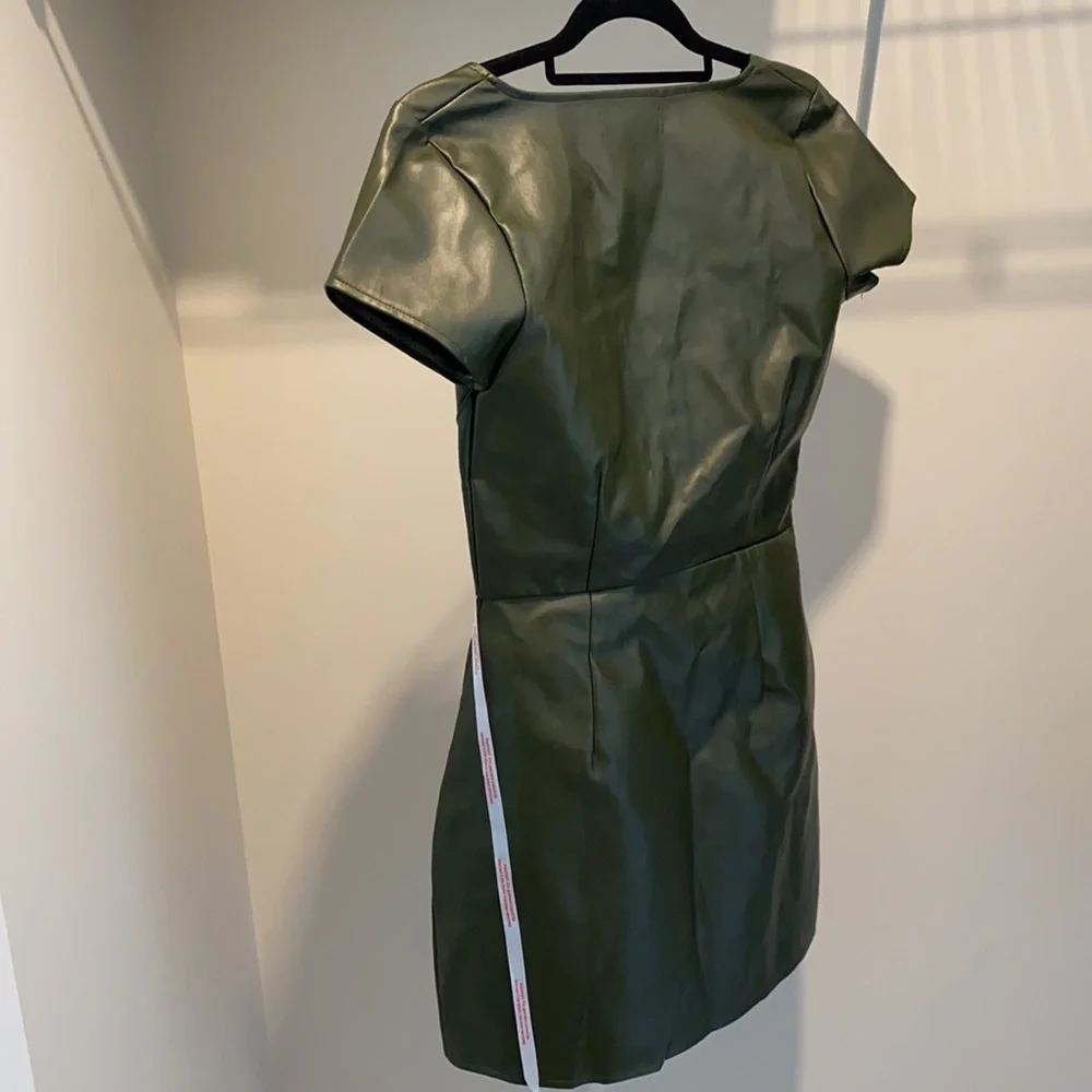 Faux Leather Dress NWT - Picture 7 of 8